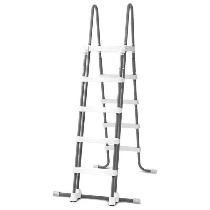 Intex 28074 Scaletta Doppia con Gradini Staccabili, l.2, Grigio, 132 cm