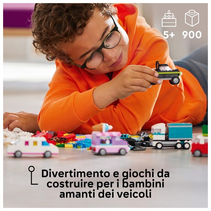 LEGO Classic 11036 Veicoli Creativi, Modellini di Auto in Mattoncini, Macchine Giocattolo per Bambini e Bambine 5+ Anni