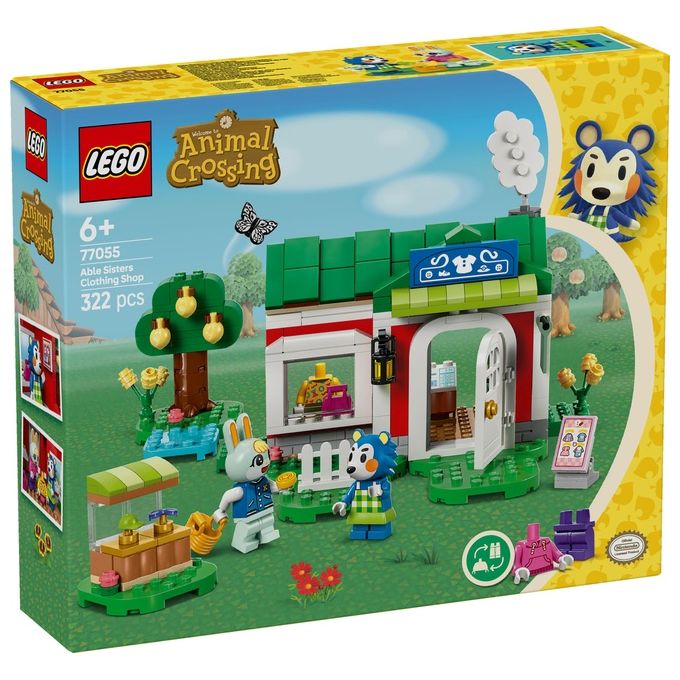 LEGO 77055 Animal Crossing - La sartoria delle Sorelle Ago e Filo, Set da Costruzione 322 Pezzi con Minifigure di Mabel e Sasha, Eta' 6+