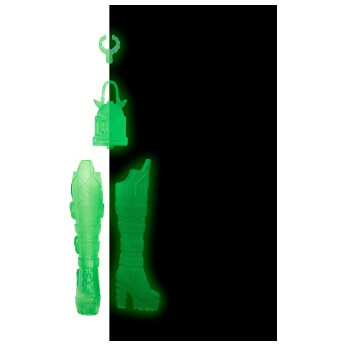 Mattel Bambola Monster High Cleo Ghoulia Yelps Segreti da Brivido Neon Frights