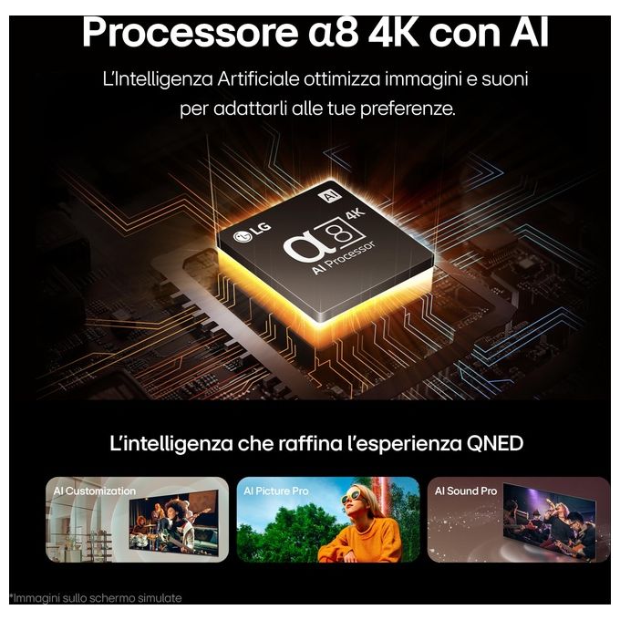 LG 86NANO81T6A Smart TV 86 Pollici 4K Ultra HD Display NanoCell Sistema Web OS colore Nero