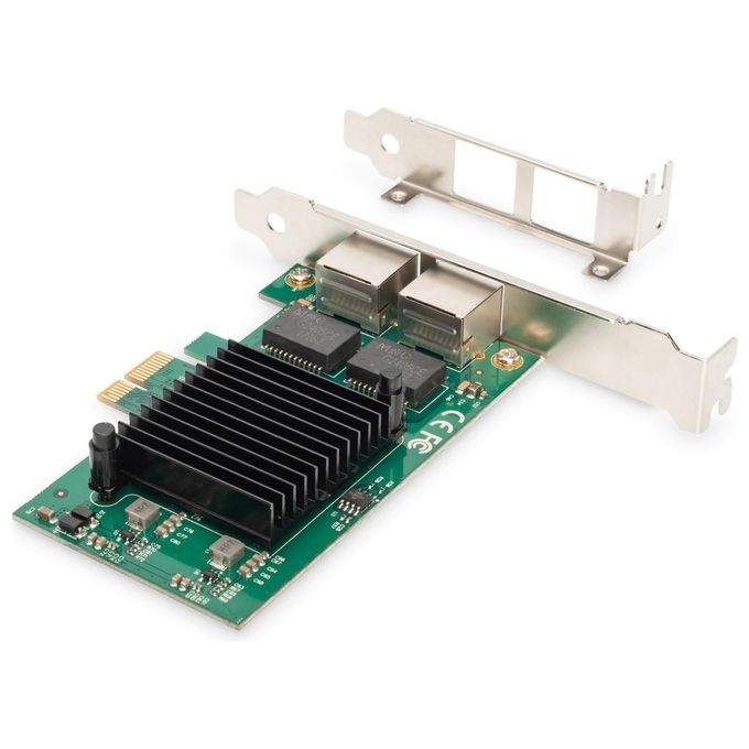 Digitus DN10132 Scheda Gigabit Ethernet Pci Express 2 Porte