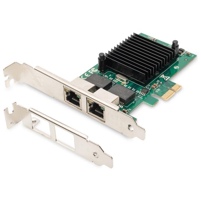 Digitus DN10132 Scheda Gigabit Ethernet Pci Express 2 Porte