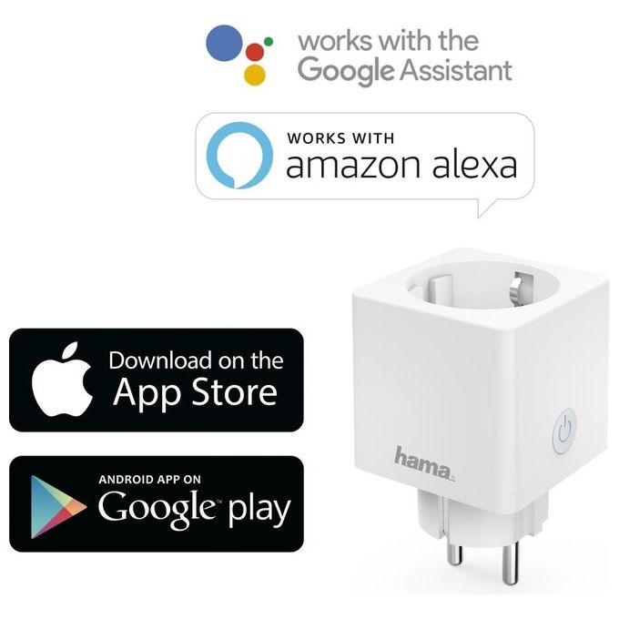 Hama WiFi-Socket Small Square 3680W-16A 3 Pezzi