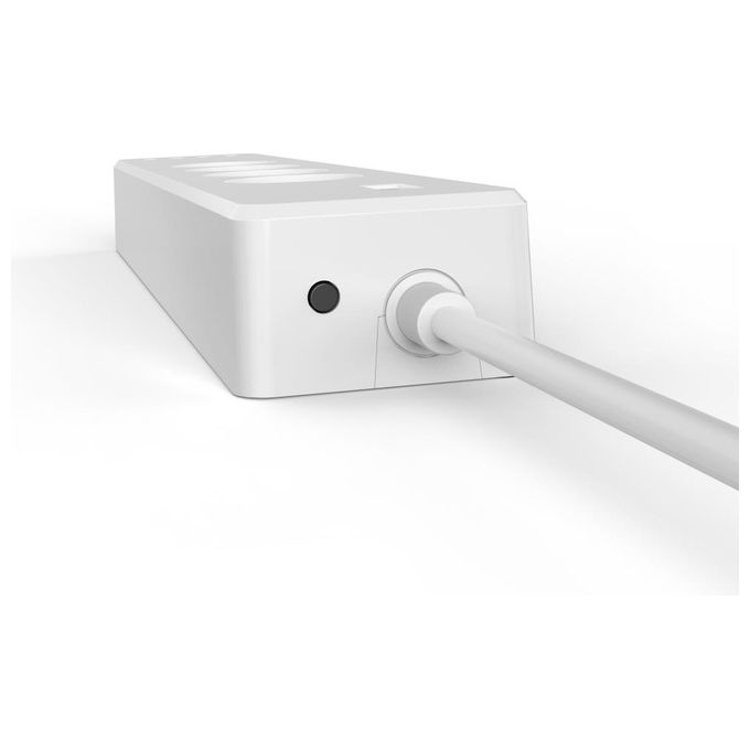 Hama 00176574 Prolunga Intelligente WiFi con 4 Prese e 4 USB Lunghezza Cavo 1 m Interruttore On Off Protezione Sovraccarico colore Bianco
