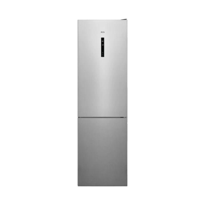 AEG RCB736E5MX Frigorifero Combinato Capacita' 366 Litri Classe energetica E Total No Frost Display Digitale Esterno Cooling 360 201 cm Acciaio Inox