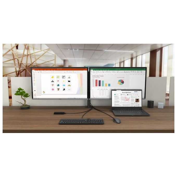 I-Tec Usb-C Dual Display Docking Station con Power Delivery 100W e Caricatore Universale 112W