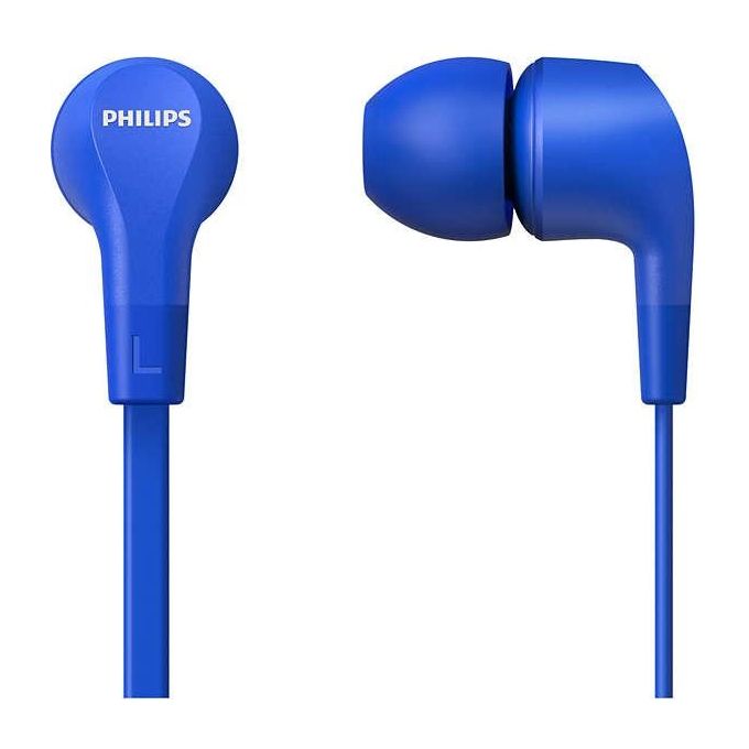 Philips TAE1105BL Auricolari con Microfono Caps Intercambiabili blu