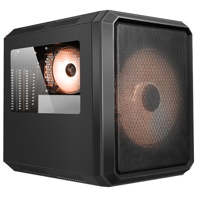 ITek QBO 8 EVO Nero Micro ATX, USB3, 200+120mm ARGB Fan, Card Reader, 3X Trasp Window