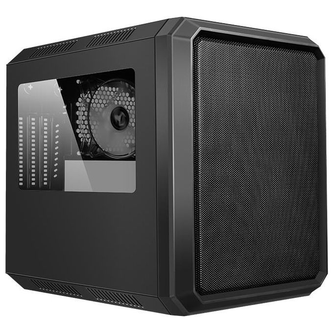 ITek QBO 8 EVO Nero Micro ATX, USB3, 200+120mm ARGB Fan, Card Reader, 3X Trasp Window