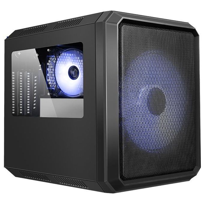 ITek QBO 8 EVO Nero Micro ATX, USB3, 200+120mm ARGB Fan, Card Reader, 3X Trasp Window