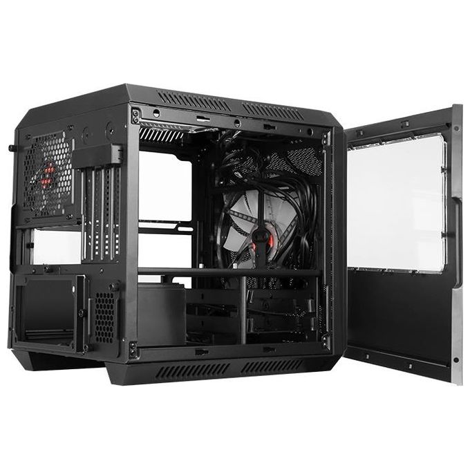 ITek QBO 8 EVO Nero Micro ATX, USB3, 200+120mm ARGB Fan, Card Reader, 3X Trasp Window