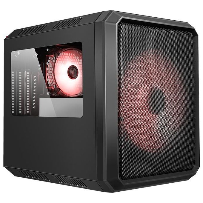 ITek QBO 8 EVO Nero Micro ATX, USB3, 200+120mm ARGB Fan, Card Reader, 3X Trasp Window