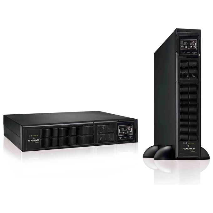 Tecnoware UPS EVO DSP PLUS 2400 Gruppo di Continuita' Tecnologia On Line Installazione Rack e Tower 8 Uscite IEC Potenza 2400VA