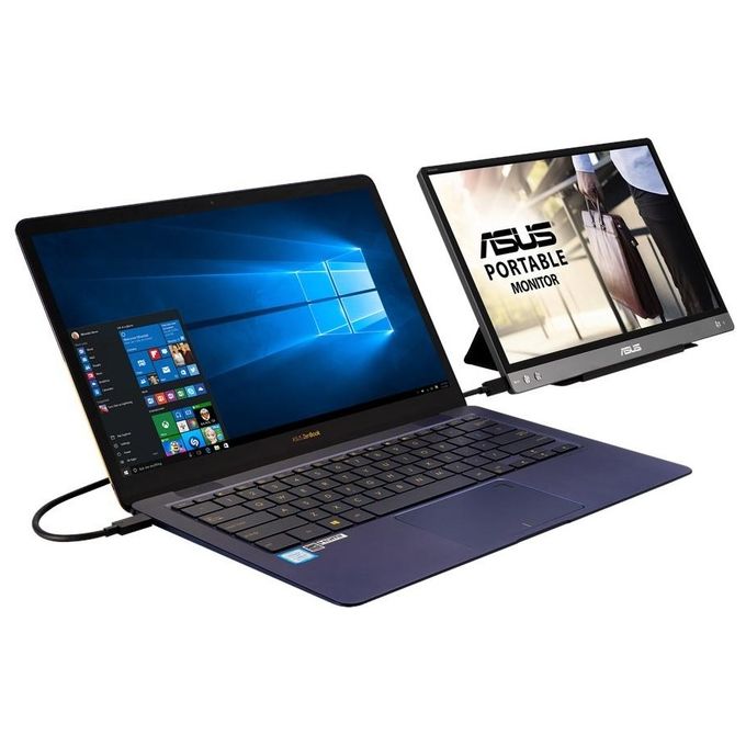 ASUS ZenScreen MB14AC Portable USB Monitor, 14'', IPS Full HD, Hybrid Signal Solution, USB Type-C, Flicker Free, Blue Light Filter, Anti-glare surface