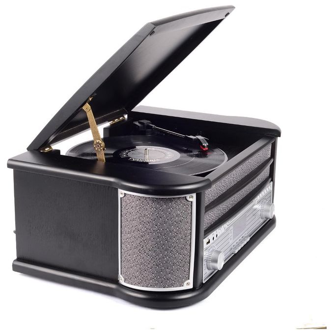 Denver MRD-51 Giradischi Radio Digitale DAB Retro' Nero