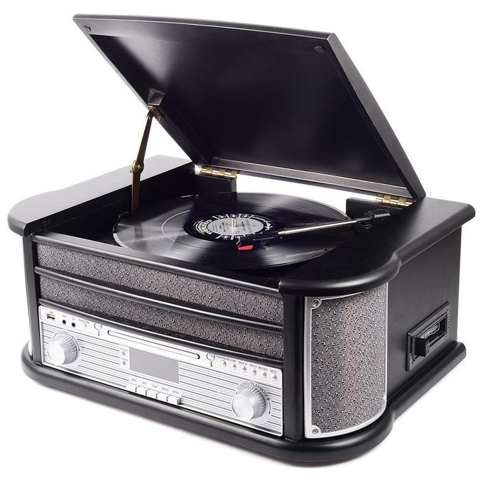 Denver MRD-51 Giradischi Radio Digitale DAB Retro' Nero