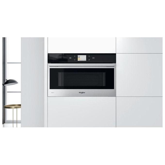 Whirlpool W9 MD260IXL Forno a Microonde Combinato da Incasso con Grill Capacita' 31 Litri Potenza 1000 W Funzione DualCrisp Steam Jet Start DeFrost Display LCD Acciaio Inox