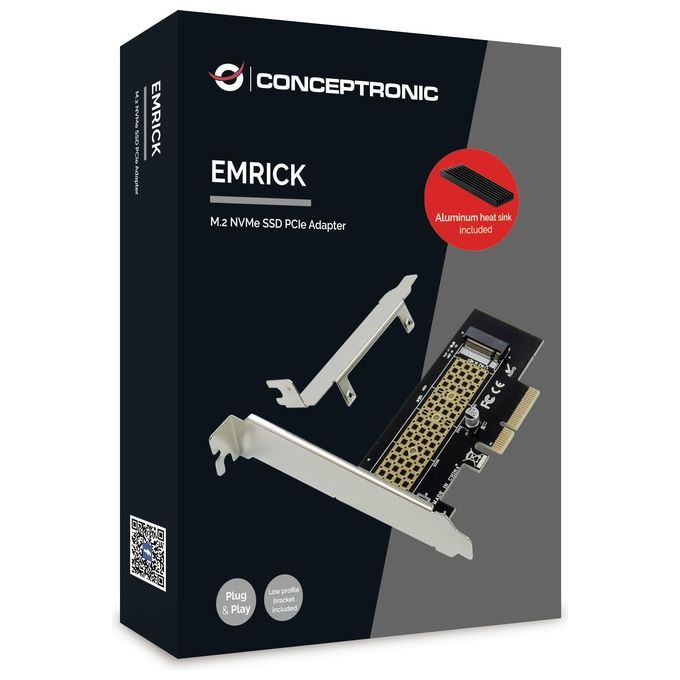Conceptronic EMRICK05BS Scheda di Interfaccia e Adattatore M.2 Interno