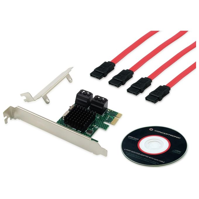 Conceptronic EMRICK03G Scheda di Interfaccia e Adattatore Sata Interno