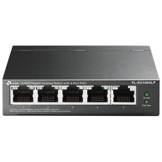 TP-Link TL-SG1005LP Switch di Rete Non Gestito Gigabit Ethernet 10-100-1000 Supporto Power over Ethernet Nero