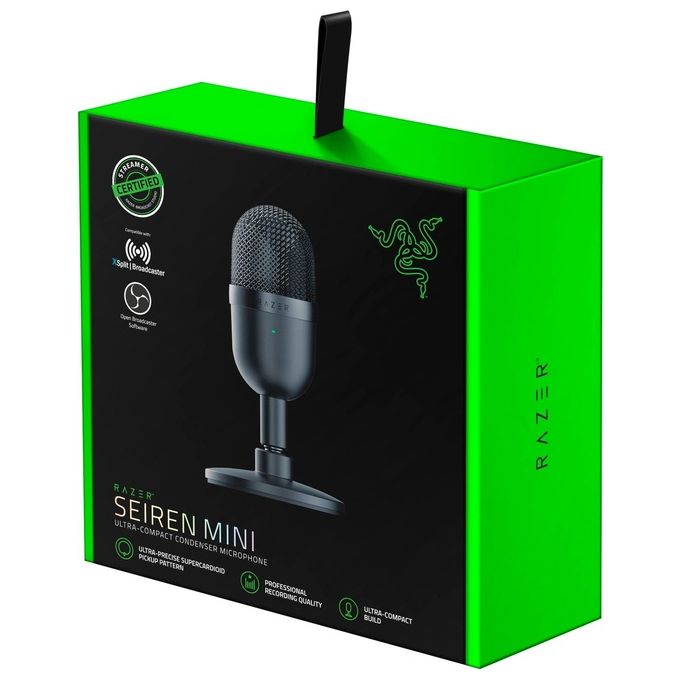 Razer Seiren Mini Usb Microfono a Condensatore da Streaming Ultra-Compatto Nero