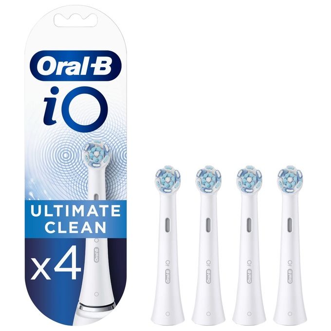 Braun Oral-B iO Ultimate Clean Testina per Spazzolino 4 Pezzi Bianco