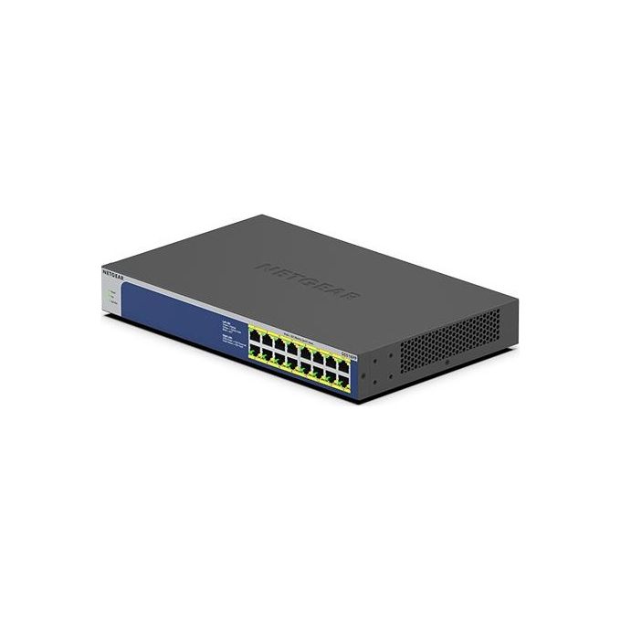 Netgear GS516PP Switch Non Gestito Gigabit Ethernet 10-100-1000 Supporto Power Over Ethernet Blu-Grigio