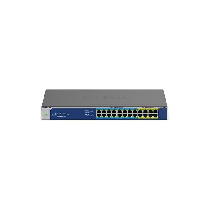 Netgear GS524UP Switch non Gestito Gigabit Ethernet 10-100-1000 Supporto Power Over Ethernet Grigio