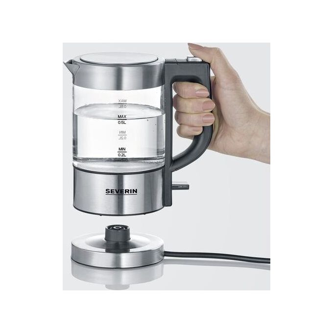 Severin WK 3472 Mini Bollitore in Vetro 0.5 Litri