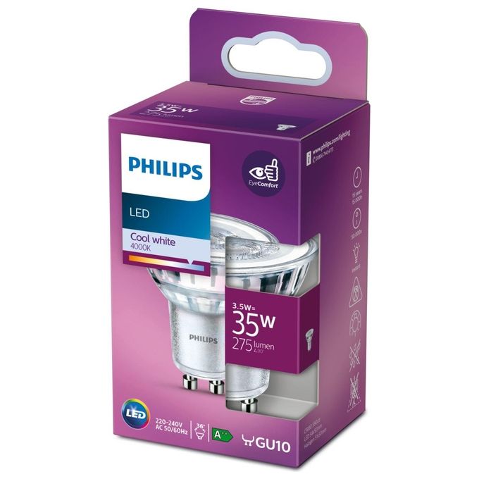 Philips Faretto Led 35W Gu10 Luce Bianco Freddo