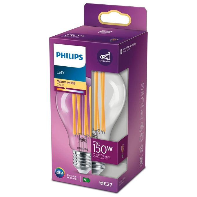 Philips Goccia Lampadina Led 150W e27 Luce Bianco Caldo