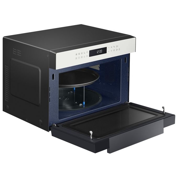 Samsung MC35R8058CE-ET Glass Design Forno a Microonde Combinato Capacita'35 Litri Potenza 900W 37 Programmi Cottura Ventilata Funzione Yogurt e Lievitazione Bianco