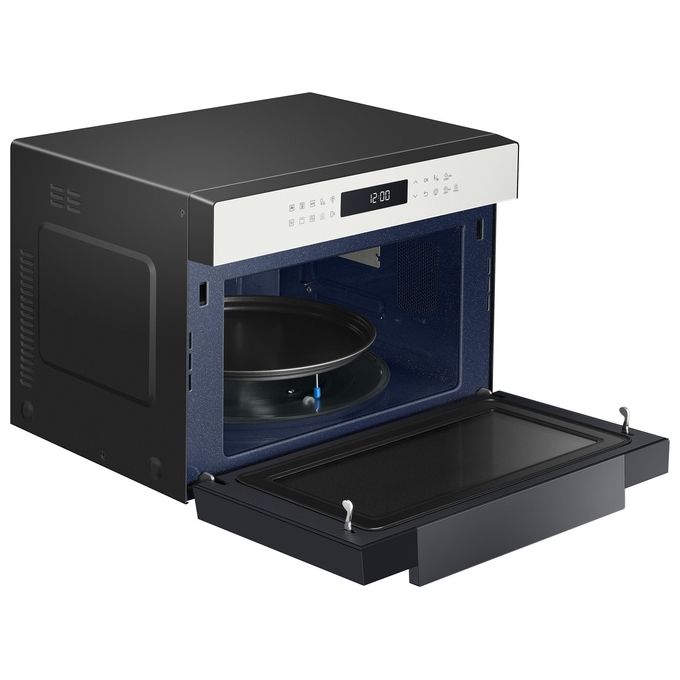 Samsung MC35R8058CE-ET Glass Design Forno a Microonde Combinato Capacita'35 Litri Potenza 900W 37 Programmi Cottura Ventilata Funzione Yogurt e Lievitazione Bianco
