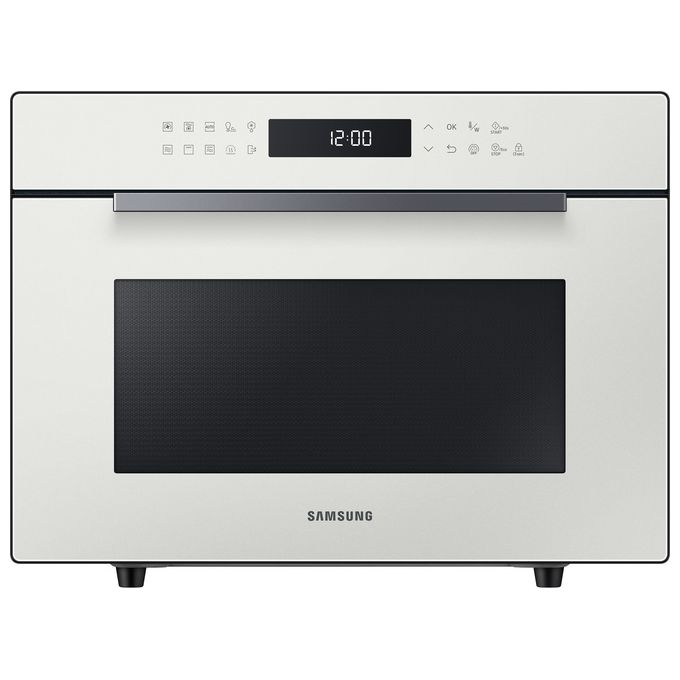 Samsung MC35R8058CE-ET Glass Design Forno a Microonde Combinato Capacita'35 Litri Potenza 900W 37 Programmi Cottura Ventilata Funzione Yogurt e Lievitazione Bianco