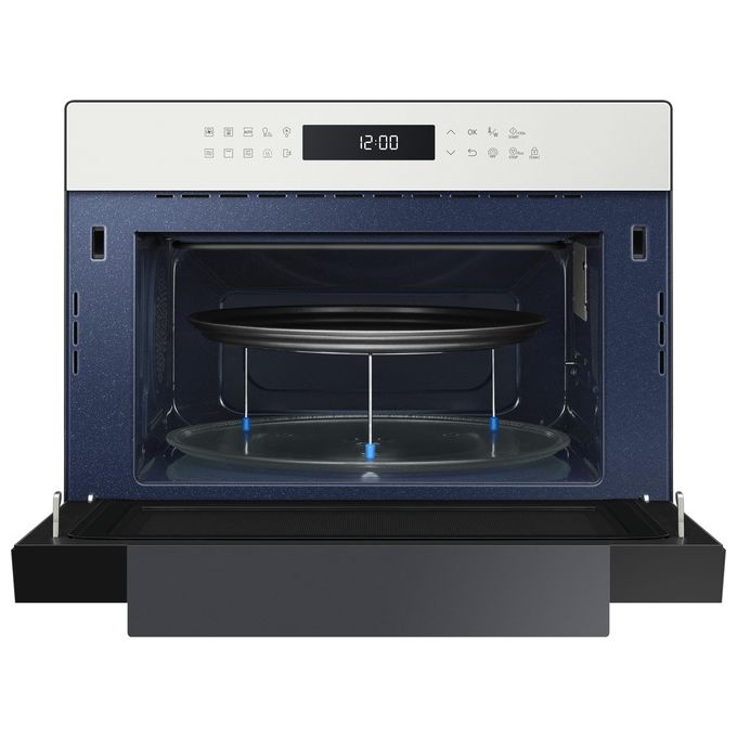 Samsung MC35R8058CE-ET Glass Design Forno a Microonde Combinato Capacita'35 Litri Potenza 900W 37 Programmi Cottura Ventilata Funzione Yogurt e Lievitazione Bianco