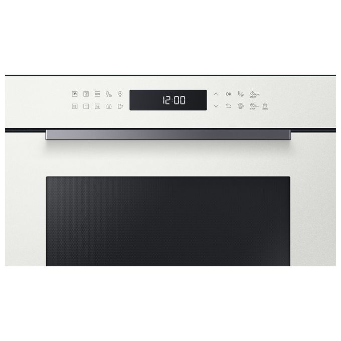 Samsung MC35R8058CE-ET Glass Design Forno a Microonde Combinato Capacita'35 Litri Potenza 900W 37 Programmi Cottura Ventilata Funzione Yogurt e Lievitazione Bianco