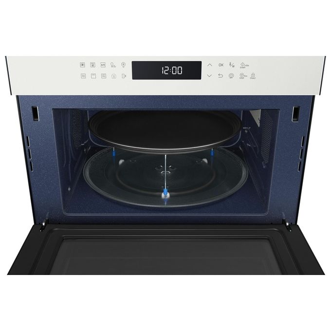 Samsung MC35R8058CE-ET Glass Design Forno a Microonde Combinato Capacita'35 Litri Potenza 900W 37 Programmi Cottura Ventilata Funzione Yogurt e Lievitazione Bianco