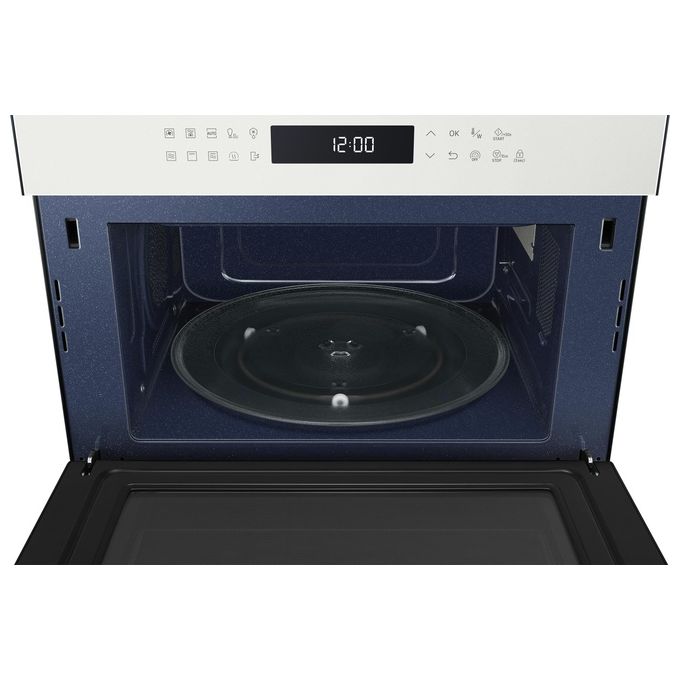 Samsung MC35R8058CE-ET Glass Design Forno a Microonde Combinato Capacita'35 Litri Potenza 900W 37 Programmi Cottura Ventilata Funzione Yogurt e Lievitazione Bianco