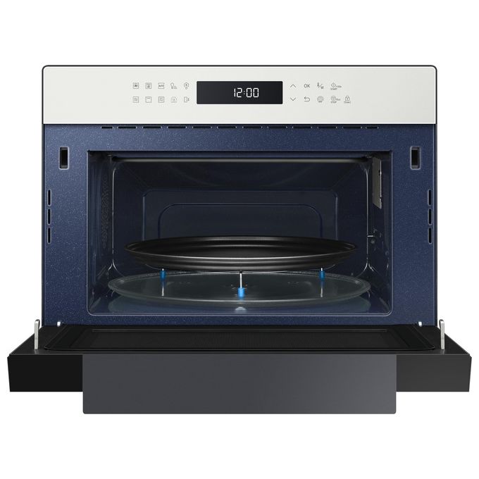 Samsung MC35R8058CE-ET Glass Design Forno a Microonde Combinato Capacita'35 Litri Potenza 900W 37 Programmi Cottura Ventilata Funzione Yogurt e Lievitazione Bianco