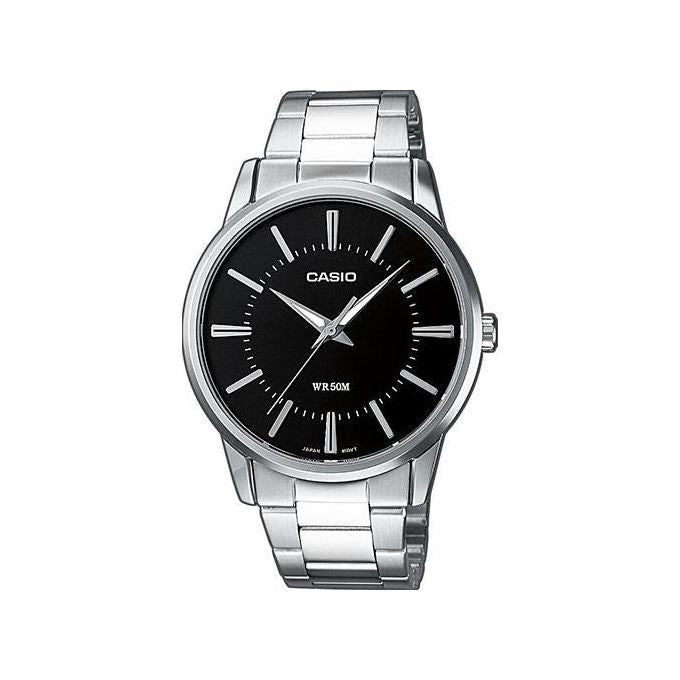 Casio Orologio da Polso Analogico Vetro Minerale Bracciale in Acciaio con Chiusura di Sicurezza