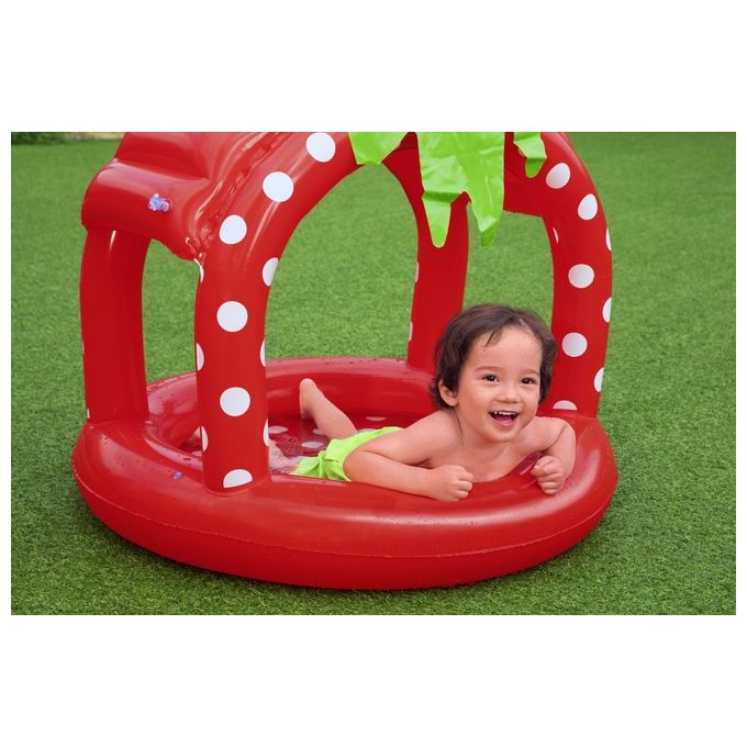 Bestway piscinetta gonfiabile berry rotonda 27l verde rosso bianco per bambini 2 anni 52387