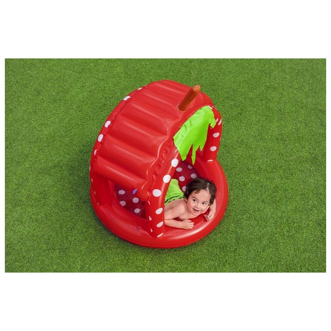 Bestway piscinetta gonfiabile berry rotonda 27l verde rosso bianco per bambini 2 anni 52387