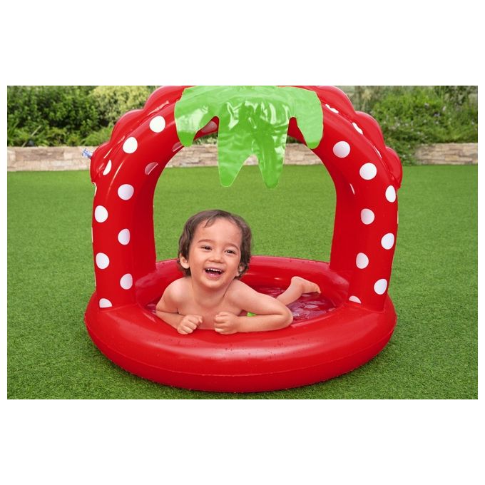Bestway piscinetta gonfiabile berry rotonda 27l verde rosso bianco per bambini 2 anni 52387