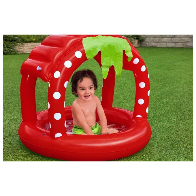 Bestway piscinetta gonfiabile berry rotonda 27l verde rosso bianco per bambini 2 anni 52387