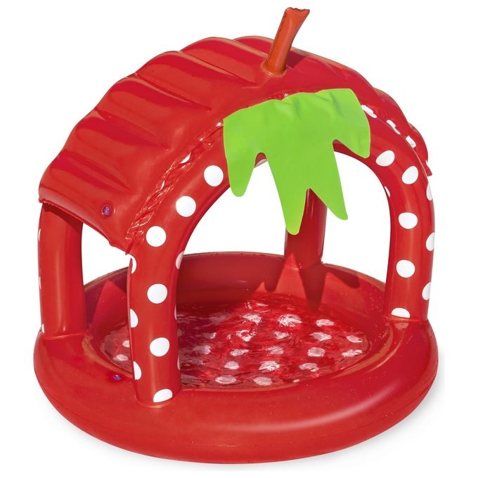 Bestway piscinetta gonfiabile berry rotonda 27l verde rosso bianco per bambini 2 anni 52387