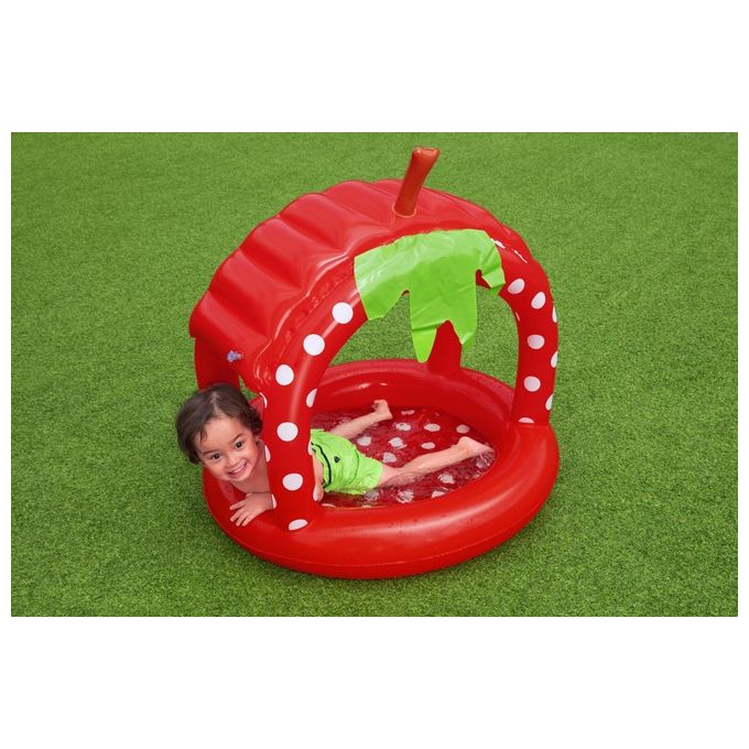 Bestway piscinetta gonfiabile berry rotonda 27l verde rosso bianco per bambini 2 anni 52387