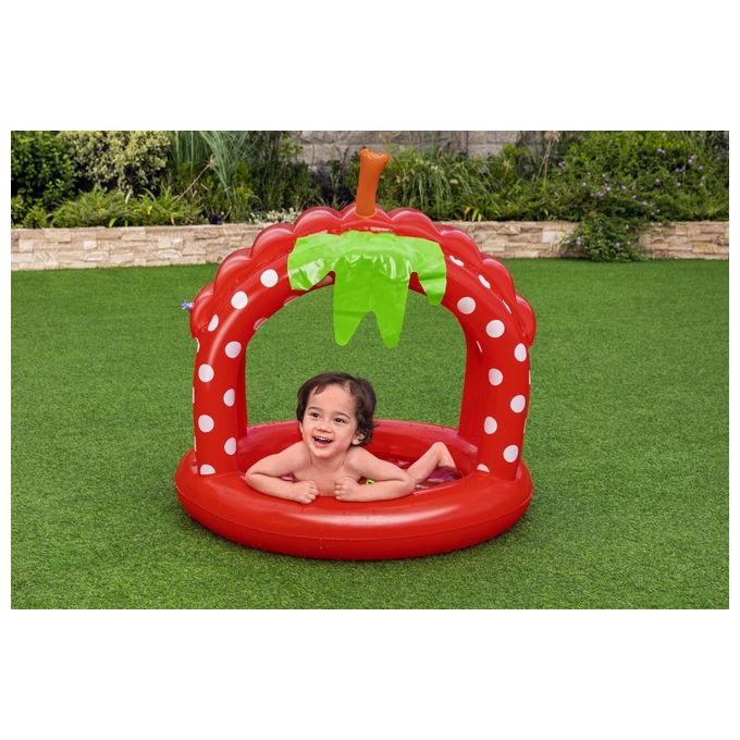 Bestway piscinetta gonfiabile berry rotonda 27l verde rosso bianco per bambini 2 anni 52387