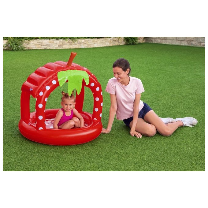 Bestway piscinetta gonfiabile berry rotonda 27l verde rosso bianco per bambini 2 anni 52387