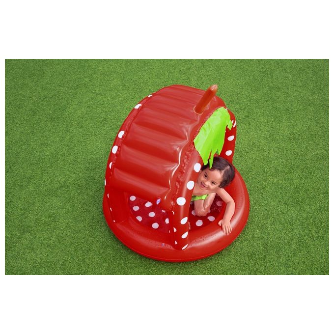 Bestway piscinetta gonfiabile berry rotonda 27l verde rosso bianco per bambini 2 anni 52387
